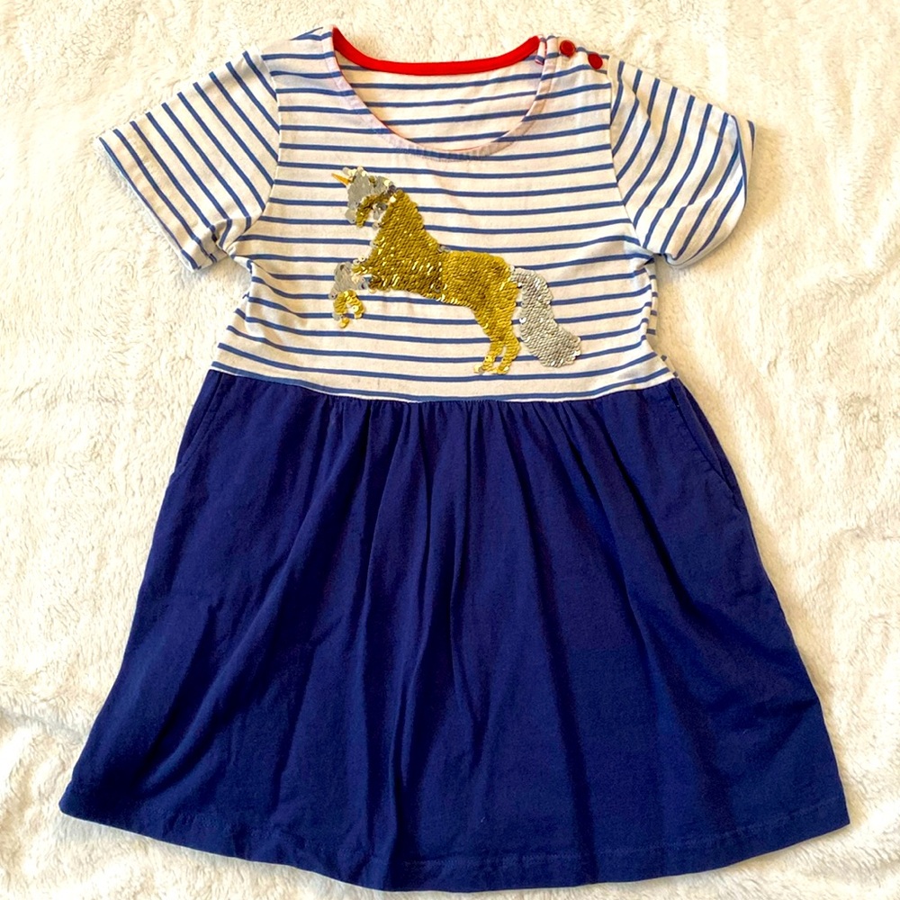 Girls Sequin Unicorn Dress